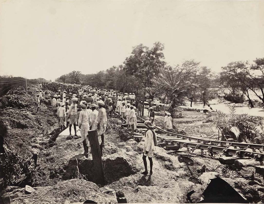 (INDIA & CEYLON) Shivshanker Narayen (active 1860s–90s) Album with 80 accomplished photographs depicting large-scale civic engineering